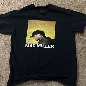 Mac Miller Black and Gold Graphic Tee
